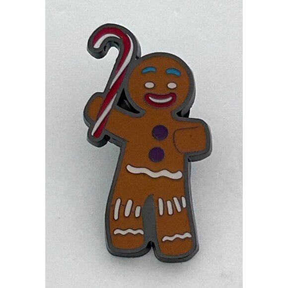 DreamWorks Shrek Gingerbread Man Gingy Enamel Pin Candy Cane - Picture 1 of 3